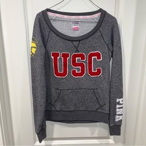 Pink Victoria’s Secret USC 1880 Trojans Sweatshirt women size X-small collegiate